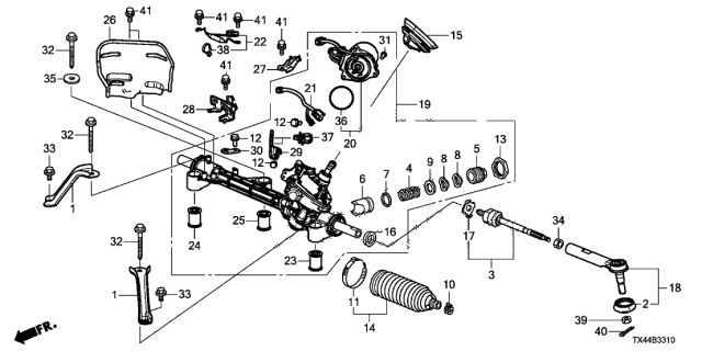 2014 Acura RDX O-Ring, Motor Diagram for 91351-SYY-003