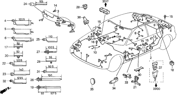 1993 Acura Vigor Wire Harness Diagram