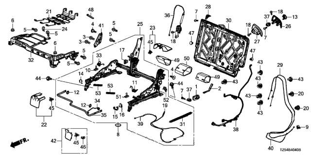 2016 Acura MDX Actuator, Driver Side Middle Seat Diagram for 81764-TZ5-A01