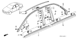 Diagram for 1998 Acura RL Door Moldings - 72430-SZ3-003