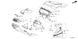 Diagram for Acura MDX Steering Column Cover - 77350-TYA-A01