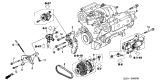 Diagram for Acura Legend Drive Belt - 31110-PY3-A02