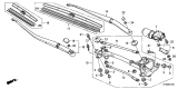 Diagram for Acura Wiper Pivot Assembly - 76530-STK-A01