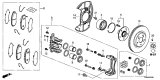 Diagram for Acura Brake Caliper Repair Kit - 01463-T0A-A01