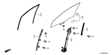 Diagram for Acura Window Run - 72275-TX4-A01