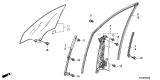 Diagram for Acura Window Run - 72235-STX-A01
