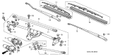 Diagram for Acura Wiper Pivot Assembly - 76530-S3V-A03