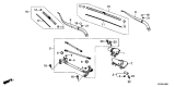 Diagram for Acura Wiper Pivot Assembly - 76530-TZ3-A01