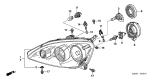 Diagram for Acura RSX Headlight - 33151-S6M-A51