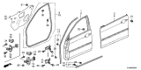 Diagram for Acura MDX Door Hinge - 67450-S5D-A01ZZ