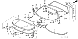 Diagram for 1995 Acura NSX Tailgates - 68100-SL0-000