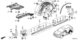 Diagram for Acura Door Moldings - 75332-TX4-A01