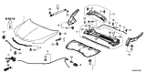 Diagram for Acura Hood Cable - 74130-TX4-A02