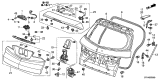 Diagram for Acura RDX Tailgate Latch - 74800-TF0-J02
