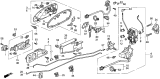 Diagram for 2003 Acura TL Rear Door Striker - 72135-SR3-003