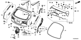 Diagram for Acura Tailgate Lock Actuator Motor - 74800-TZ5-A01