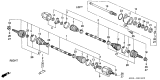Diagram for Acura RL Axle Shaft - 44500-SP0-000