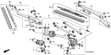 Diagram for Acura RL Wiper Blade - 76620-SJA-A01