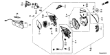 Diagram for 2019 Acura NSX Mirror - 76400-T6N-A01