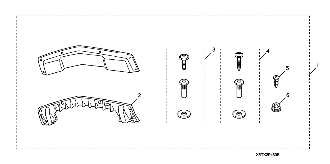 08P46-STX-200B2 - Genuine Acura Molding, FR. (LWR Garnish)