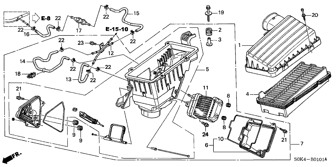 17220-P8C-A00 - Genuine Acura Element Assy., Air Cleaner