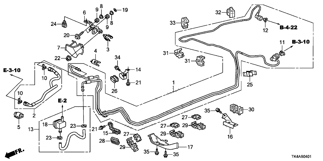 16720-R70-A03 - Genuine Acura Hose, Fuel Feed