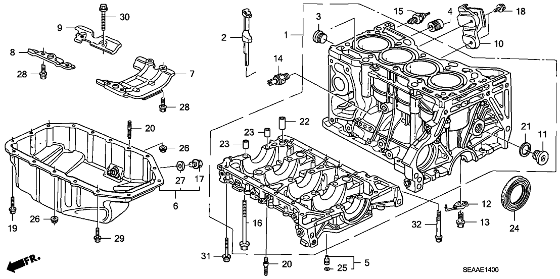 11200-RBB-000 - Genuine Acura Pan, Oil