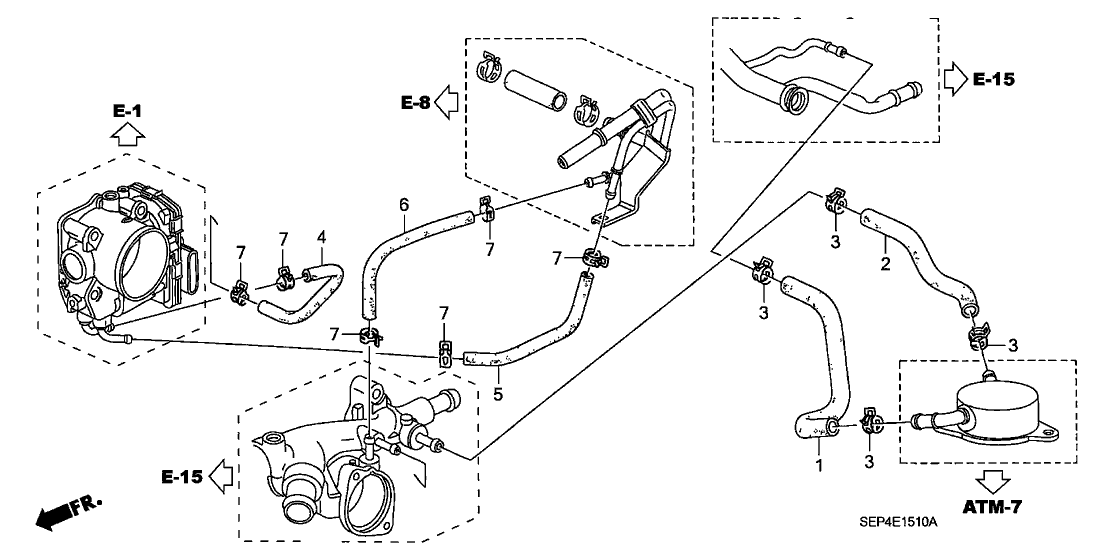 2004 Acura Tl 4 Door Base Ka 5at Water Hose