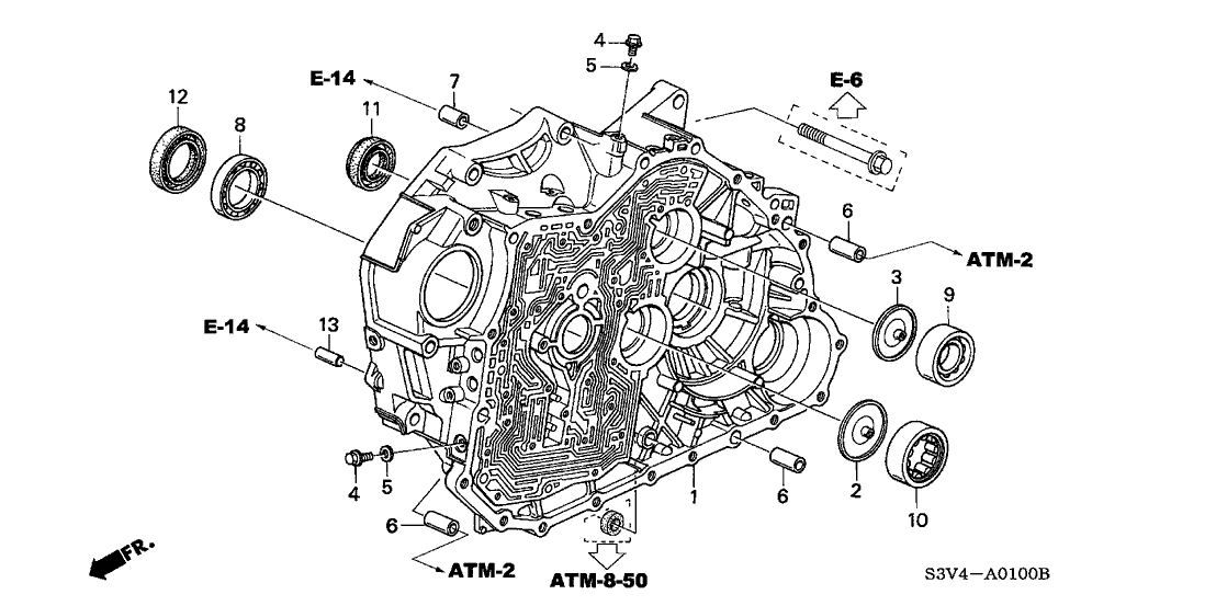 2001 acura mdx 5 door std ka 5at at torque converter case 2001 acura mdx 5 door std ka 5at at