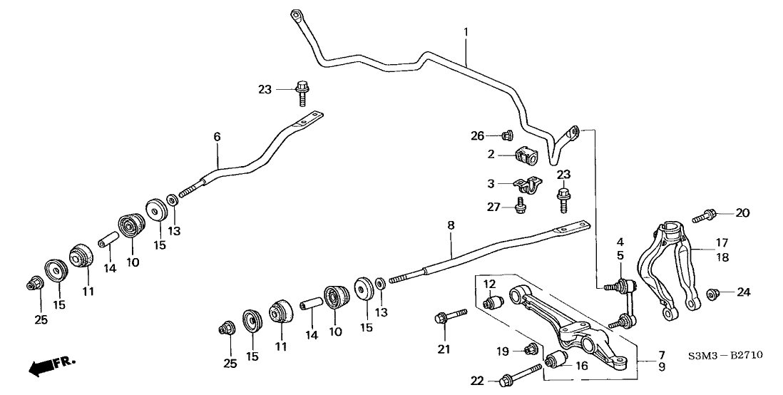 51355-S84-A00 - Genuine Acura Arm, R. FR. (Lower)