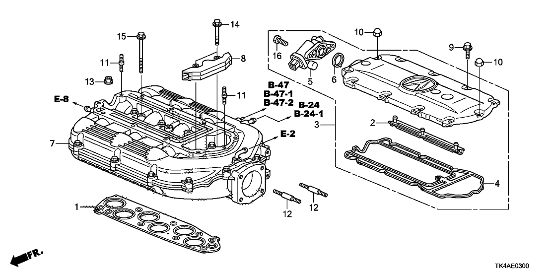 17160-RK2-A00 - Genuine Acura Manifold, In.