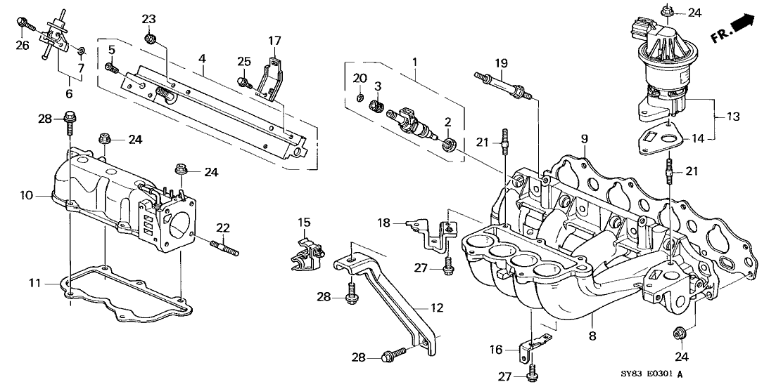 06164-P2J-000 - Genuine Acura Injector Set, Fuel