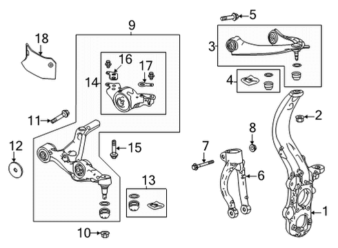 Acura 51610-TYB-A94 Shock Absorber, Right