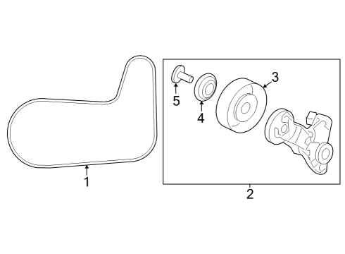 2024 Acura MDX Belts & Pulleys Diagram 1