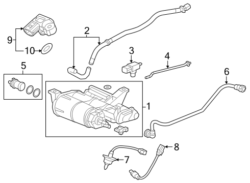 2023 Acura Integra Valve, Purge Control Solenoid Diagram for 36162-5AA-A01