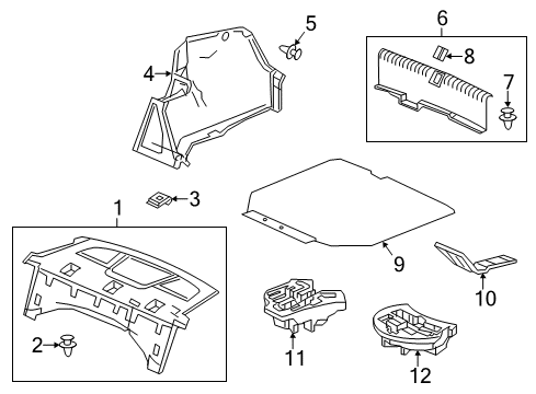 2022 Acura ILX Interior Trim - Rear Body Diagram