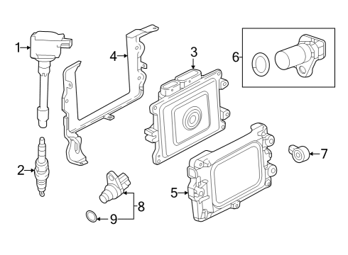 2024 Acura Integra Sensor, Knock Diagram for 30530-RPY-G01