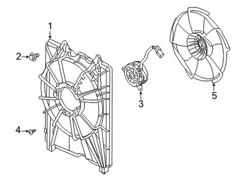 2023 Acura TLX Cooling System, Radiator, Water Pump, Cooling Fan Diagram 1