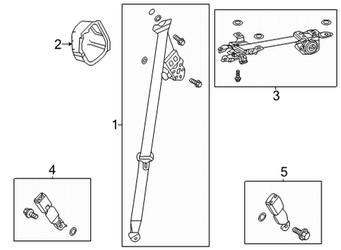 2022 Acura MDX Buckle Set Nh900L Diagram for 04816-TYA-A03ZA