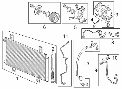 2023 Acura Integra Compressor Diagram for 38810-64A-A02