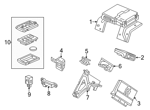 2022 Acura ILX Keyless Entry Components Diagram