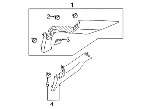 2022 Acura TLX Interior Trim - Quarter Panels Diagram