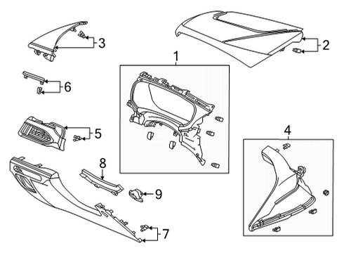 2022 Acura MDX Hood R183L Diagram for 77141-TYA-A23ZC