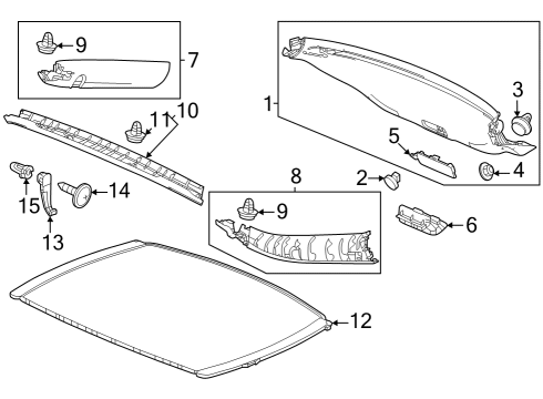 2023 Acura Integra Interior Trim - Lift Gate Diagram