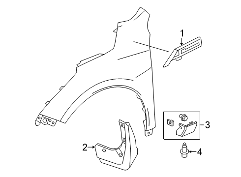 2024 Acura RDX Exterior Trim - Fender Diagram