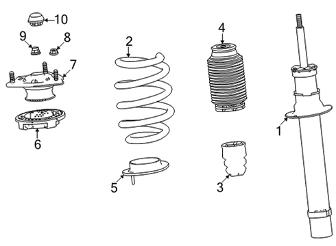 2024 Acura MDX Shocks & Components - Front Diagram 2