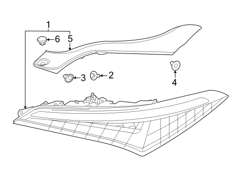 2023 Acura Integra Taillight Assembly , Left Diagram for 33550-3S5-A01