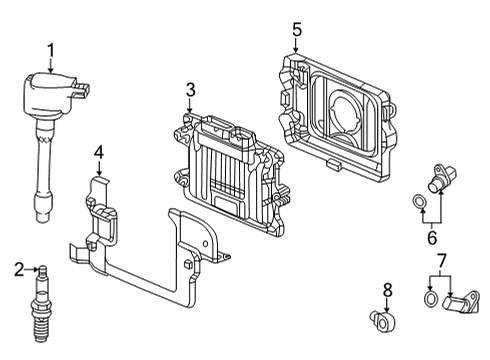 2021 Acura TLX Coil Assembly , Plug Top Diagram for 30520-6Y0-J01