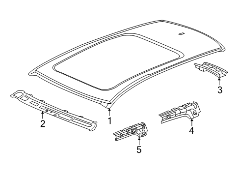 2024 Acura RDX Roof & Components Diagram