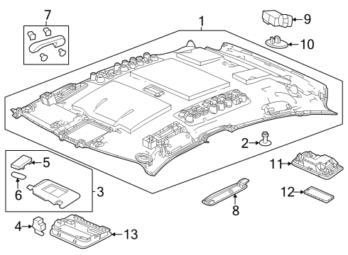 2024 Acura Integra Interior Trim - Roof Diagram 2